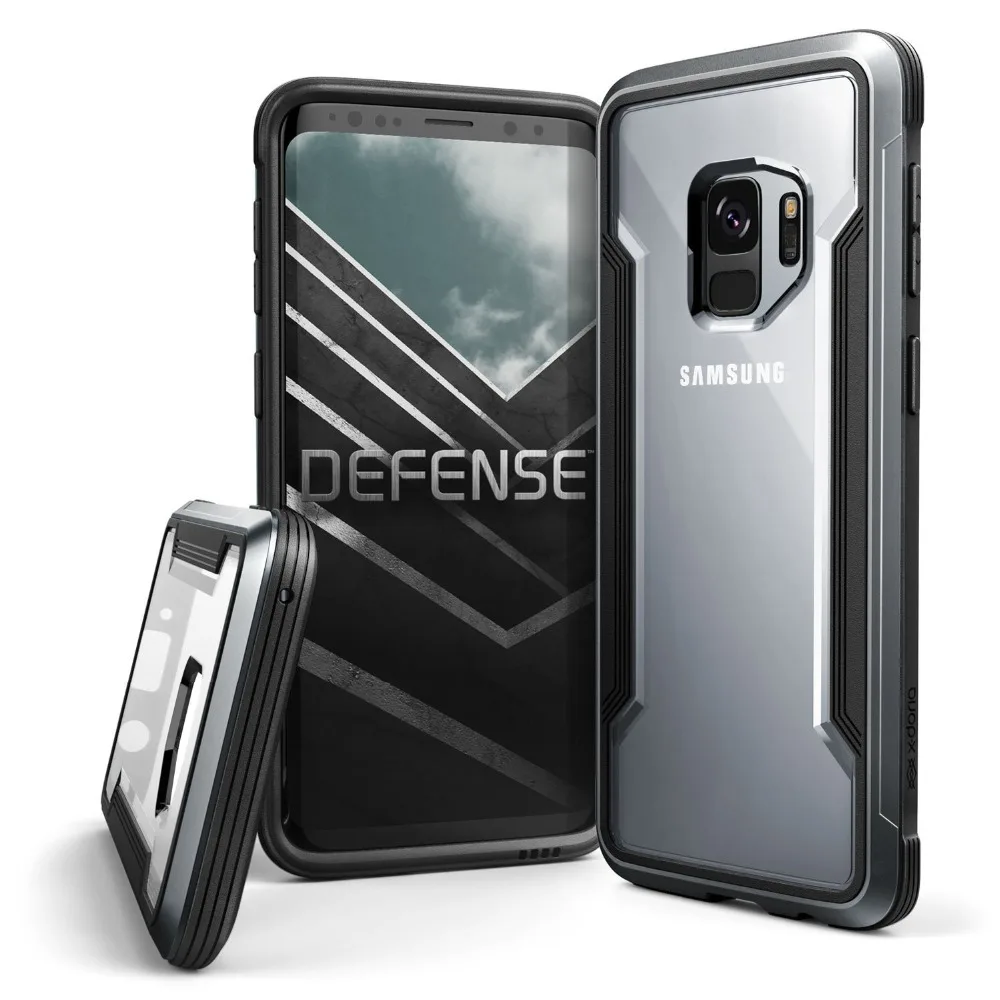 Чехол X-Doria Defense Shield для samsung Galaxy S9 S9 Plus, защитный чехол в стиле милитари из алюминия