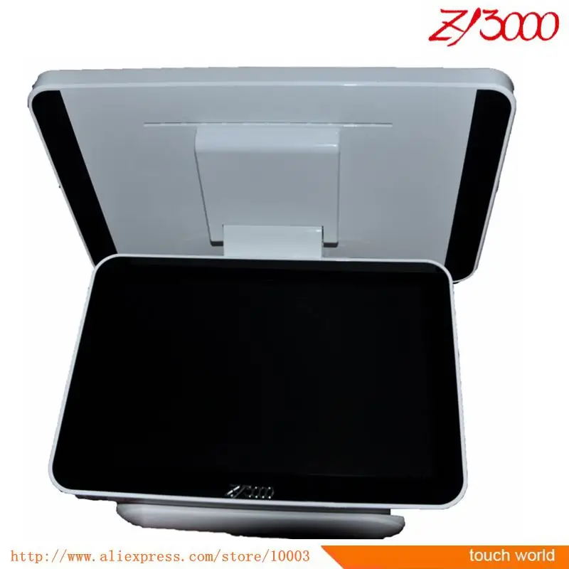 new stock I5 cpu 8 g 128 g SSD 15 inch double screen computer windows pos With MSR card reader