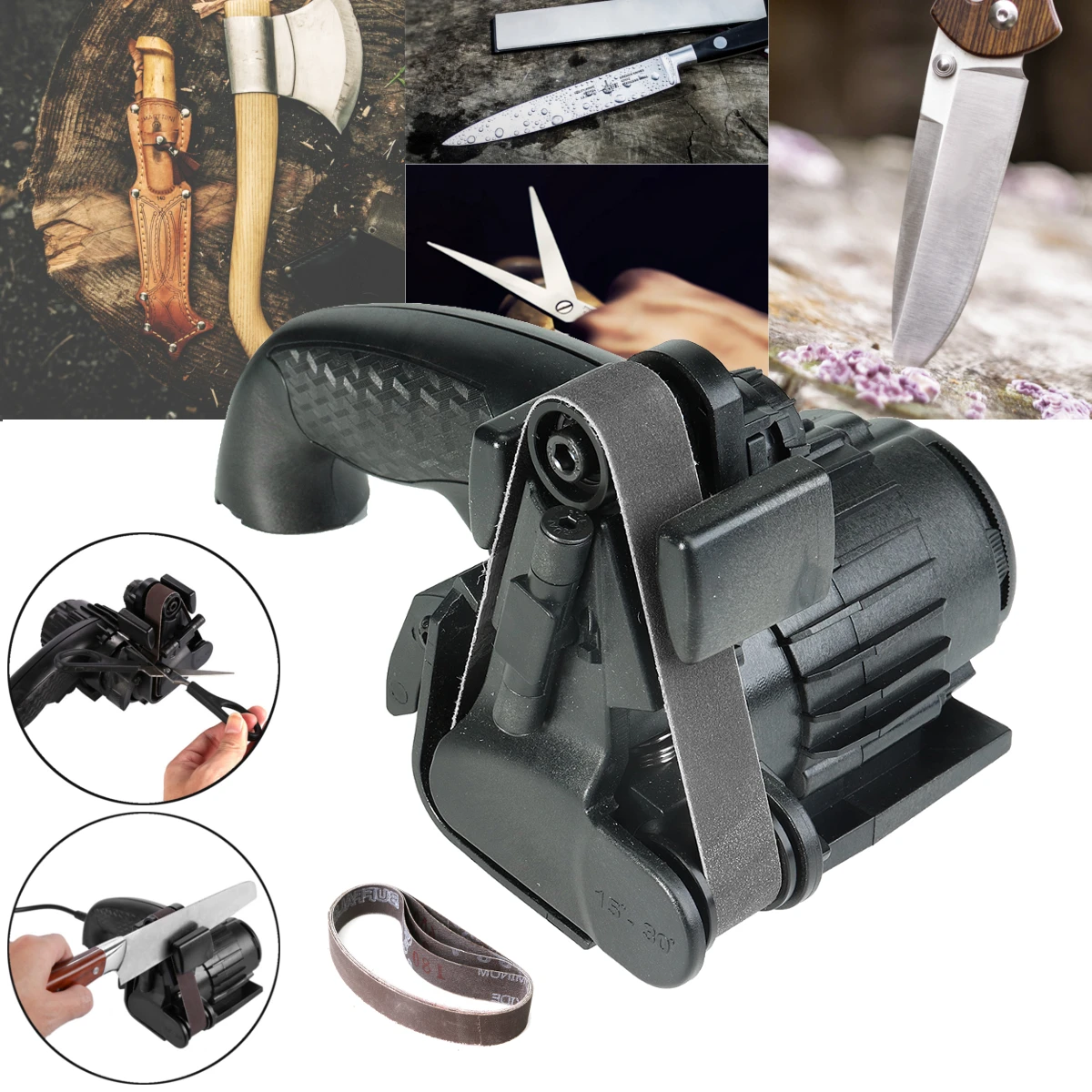 

Electric Knife Sharpener Speedy Automatic Self-abrasive Knife Sharpener Knives Sharpening Kitchen Tools Power Tool