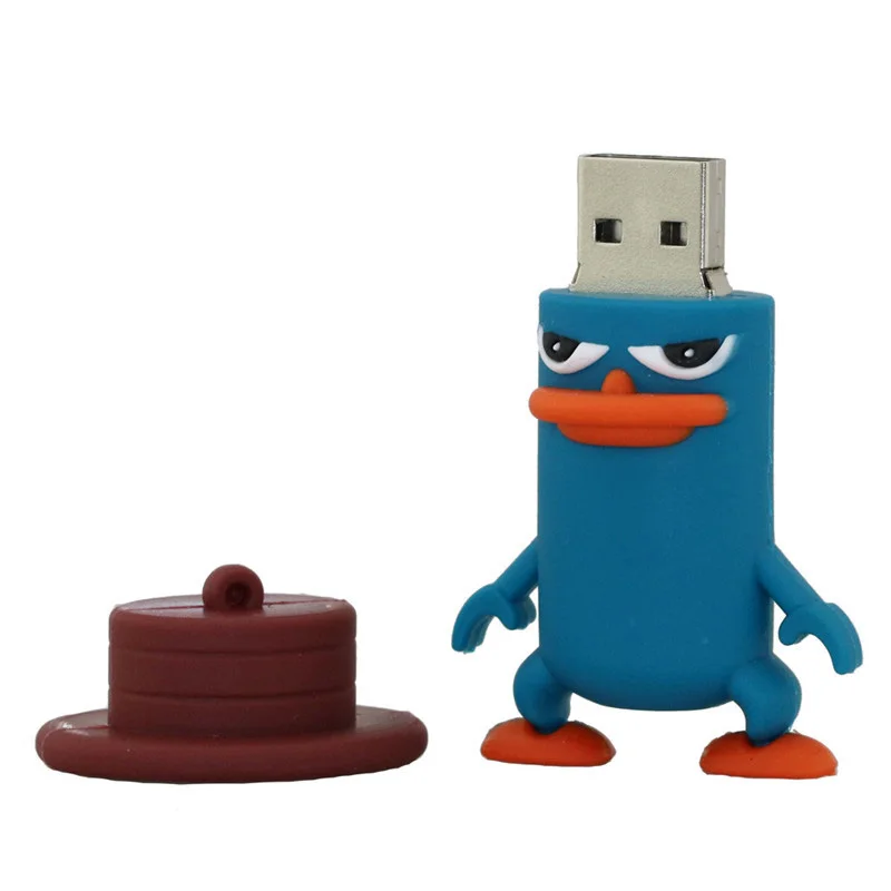 USB флеш-накопитель, флеш-накопитель, Забавный милый Перри, платипус, флеш-память 2,0, флеш-накопитель, u-диск, 4 ГБ, 8 ГБ, 16 ГБ, 32 ГБ, usb-накопитель