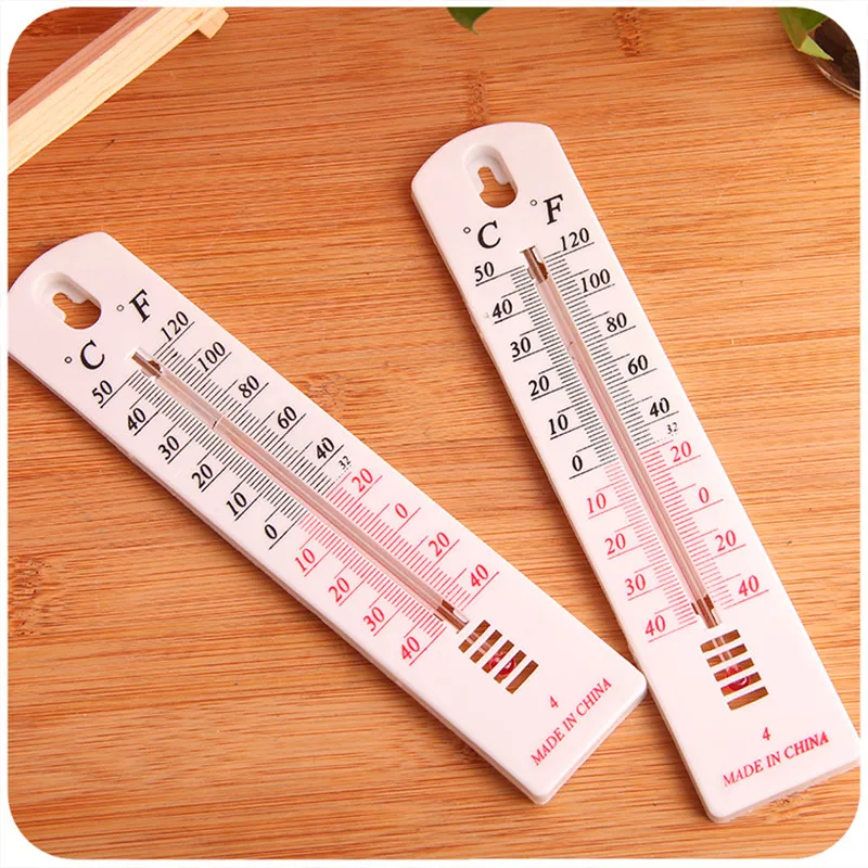 

Wall Hang Thermometer New Plastic White Outdoor Garden House Garage Indoor House Office Room Hung Logger 1 pcs