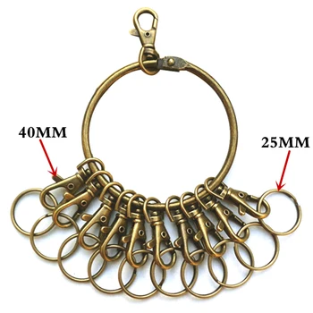

Retro Extra Large Keyring Oversized Brass Clasp Clips Key Hook Keychain Split Key Ring Findings Clasps For Keychains Making