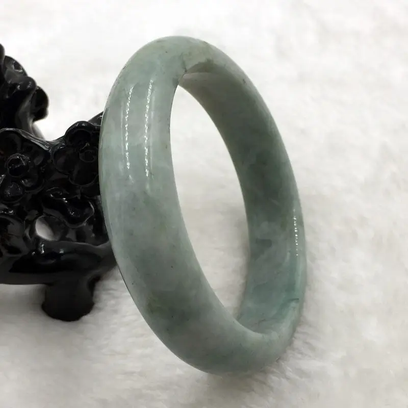 

0392 Natural Green Jadeite Jade Gems Bracelet Bangle