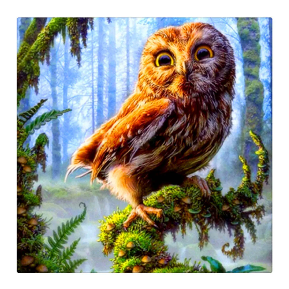 

Cute Owl Animal Tree Cotton Thread Painting Cross Stitch Embroidery Kits DIY Needlework Home Decor XH8Z