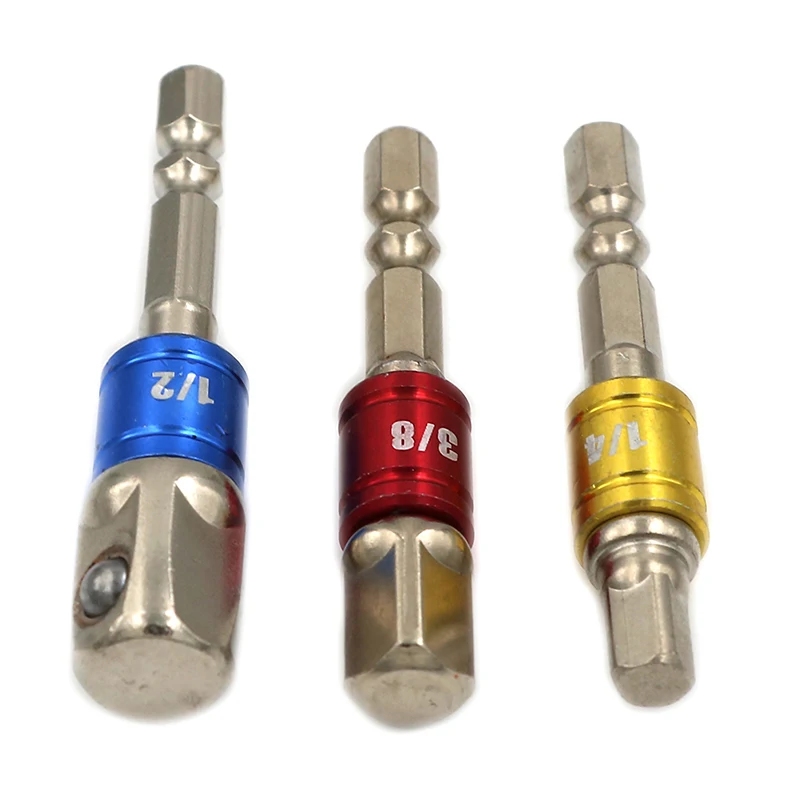 Адаптер с шестигранным хвостовиком 1/4 &quot3/8&quot 1/2&quot|Розетки| |