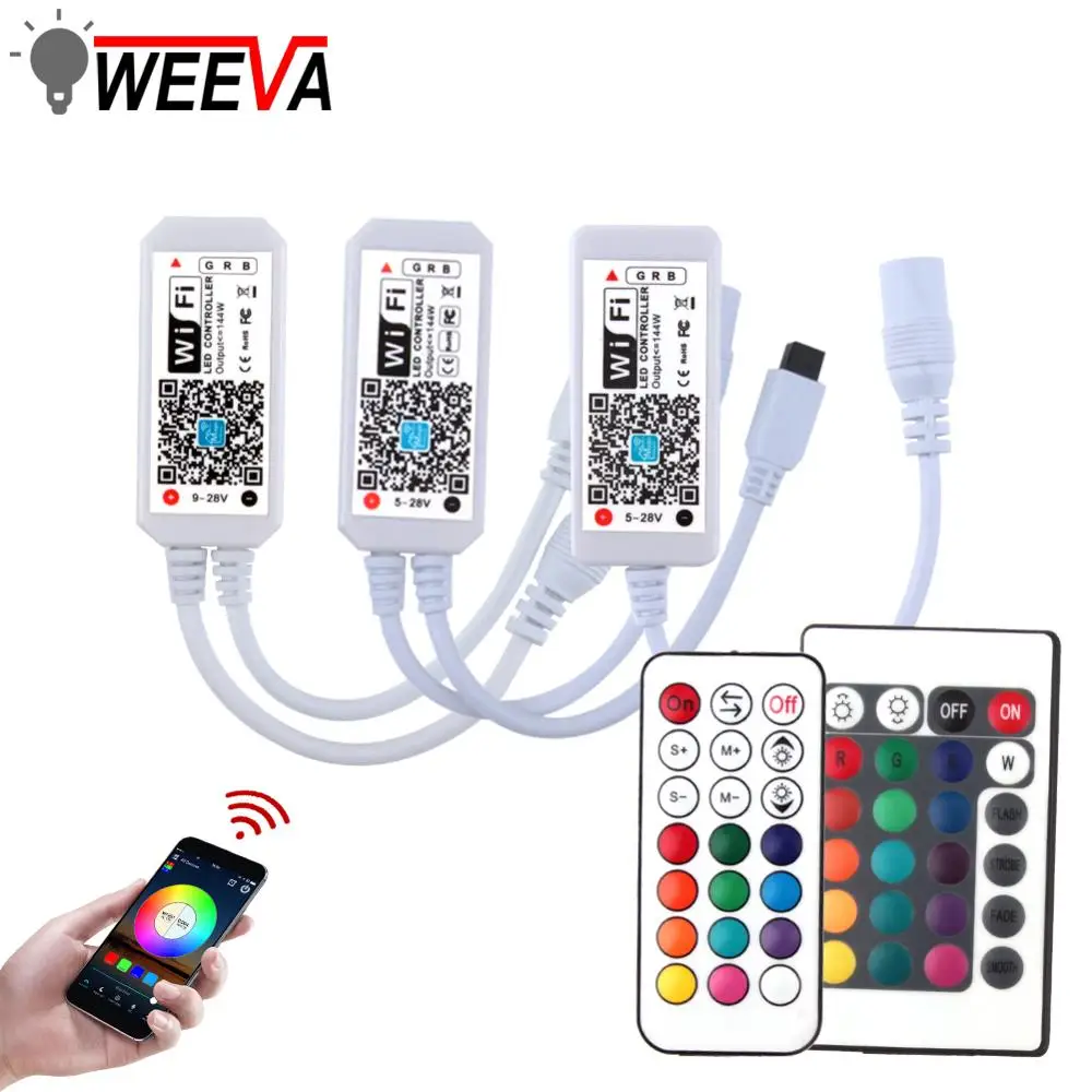 

Mini RF 21Key IR 24Key for RGB RGBW WS2812B LED Strip Remote Controller Light DC12V WIFI Remote