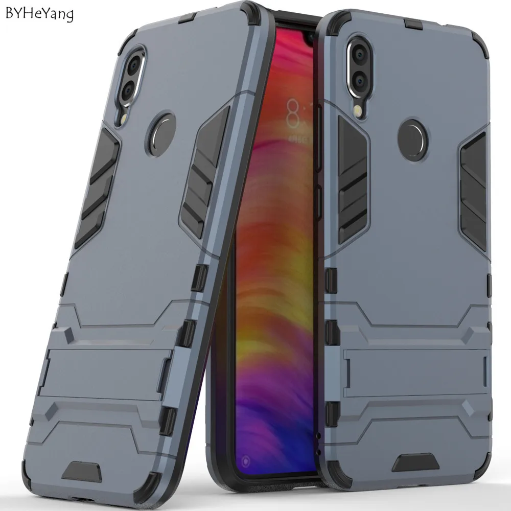 

Stand Case For Xiaomi Redmi Note 7 Pro case Design Armor Shockproof Hybrid Hard Back Cover for Xiaomi Redmi Note 7 Bumper Case