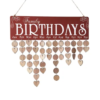 

Family&Friends Birthday Calendar DIY Birthday Calendar Sign Special Dates Planner Board Hanging Home Decor Best Gift Handicrafts