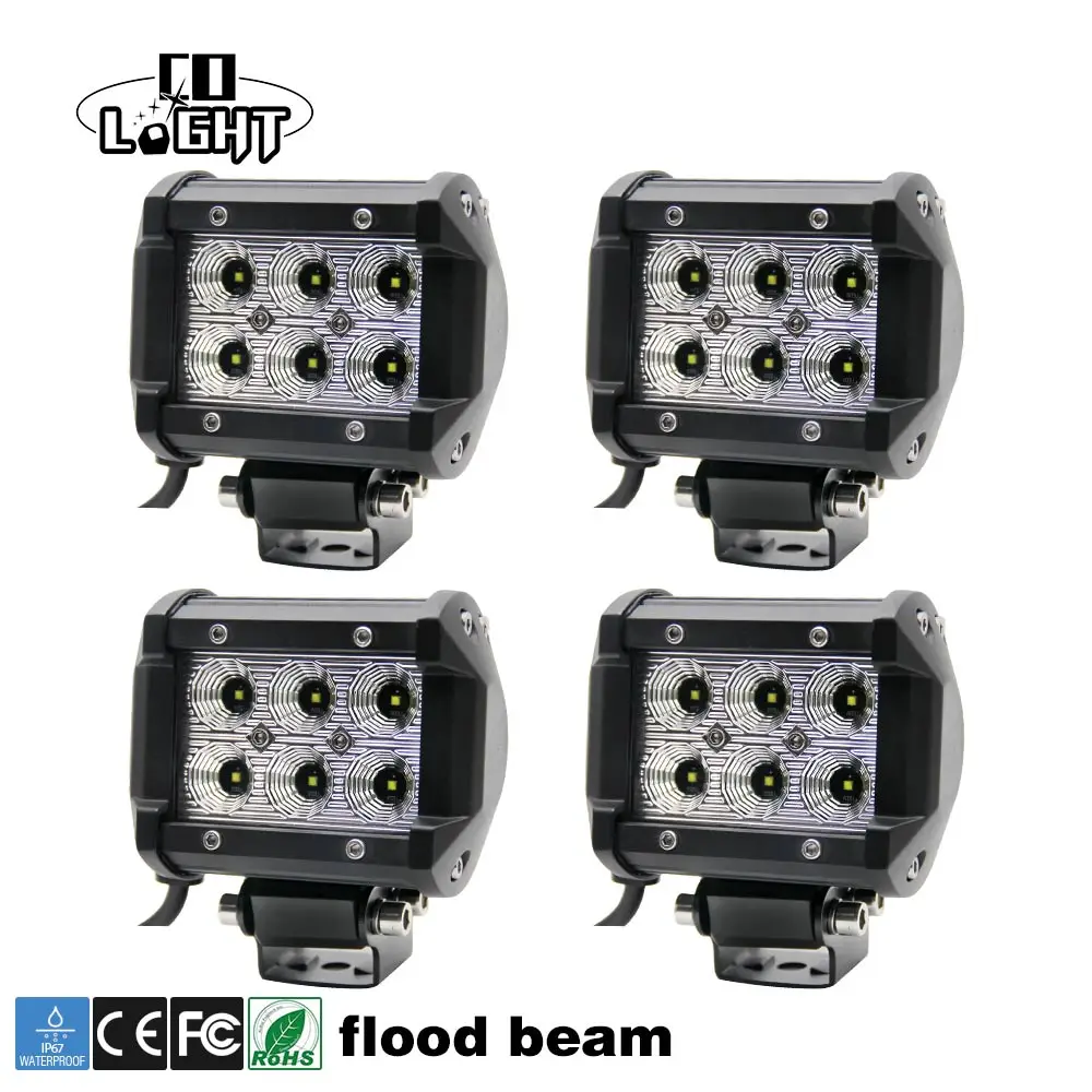 CO LIGHT светодиодный свет бар 4 дюйма 18 Вт точечный прожекторный дальний рабочий