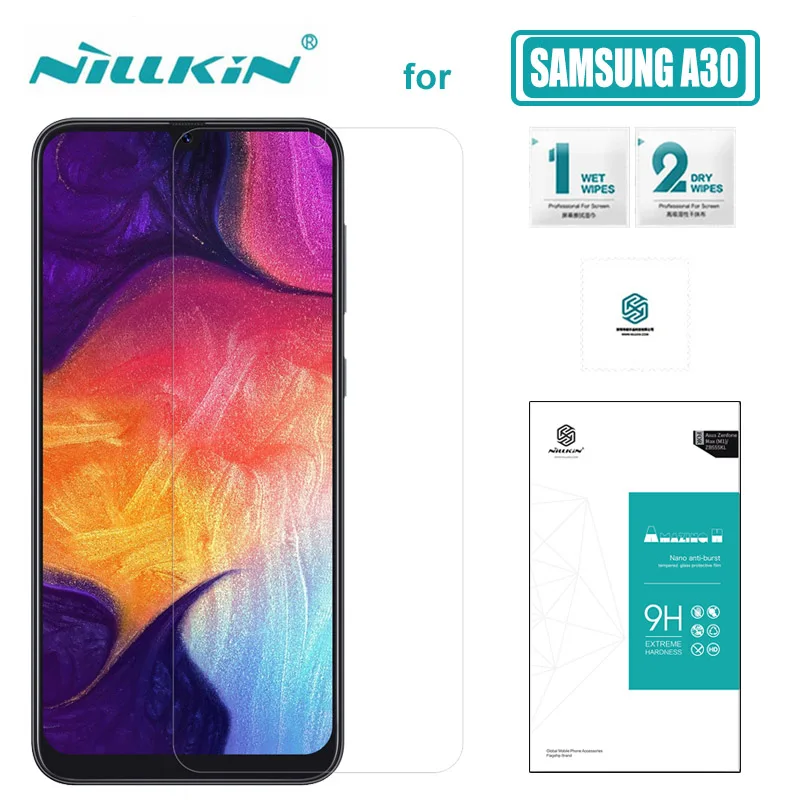 

for Samsung Galaxy A30 Glass Nillkin Amazing 9H Hard Ultra-Thin Tempered Glass Screen Protector for Samsung A50 A30 Nilkin Glass