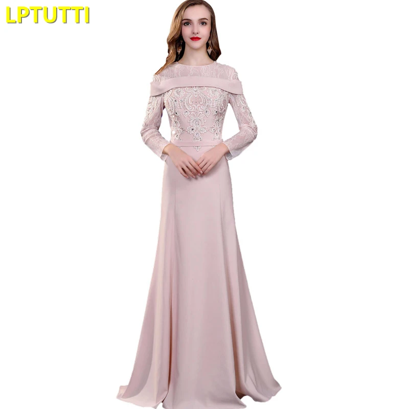

LPTUTTI Crystal Beading Plus Size New For Women Elegant Date Ceremony Party Prom Gown Formal Gala Luxury Long Evening Dresses