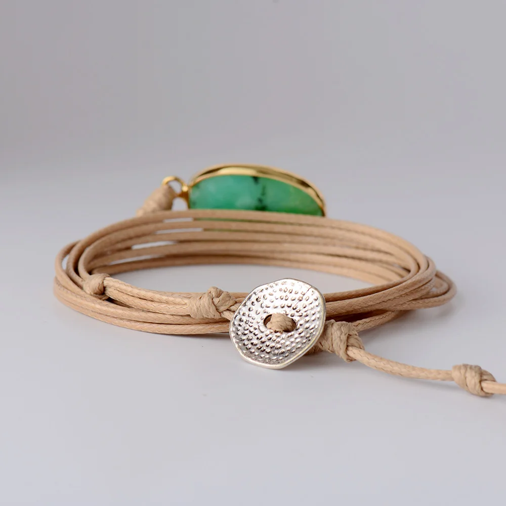Bestfriend браслет с натуральными камнями Japser Boho длинный браслет дружбы уникальные этнические браслеты ручной работы