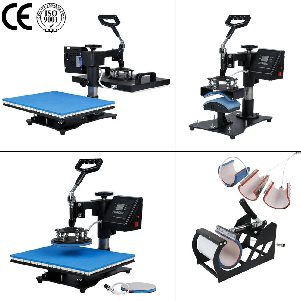 Sale Promotion double display 30*38CM 8 in 1 Combo Heat press Machine Sublimation Printer for t shirt/mug/glass frame/phone cases 3