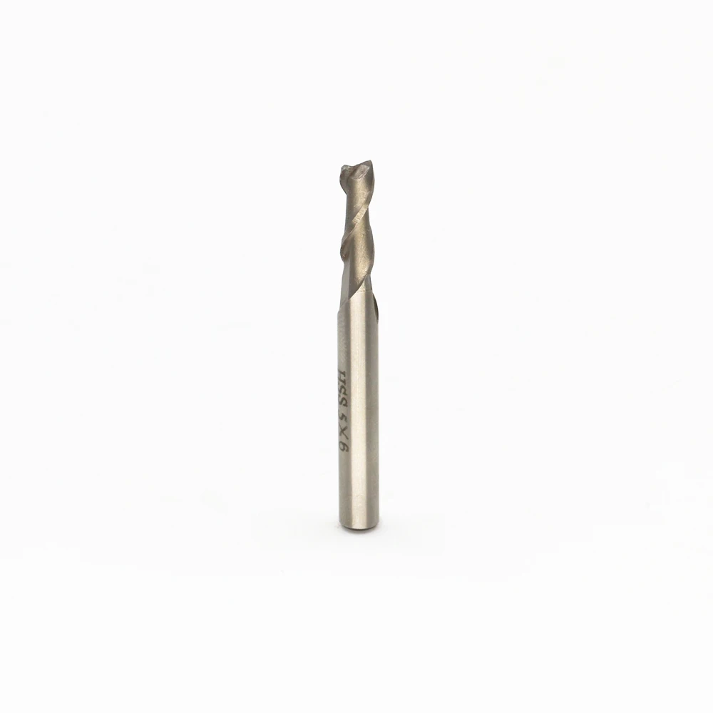 

New 2Flute Head 5mm End mills Milling cutter CNC bits tools W4Mo3Cr4V1 HSS & Aluminium 2F5*6*13*57mm