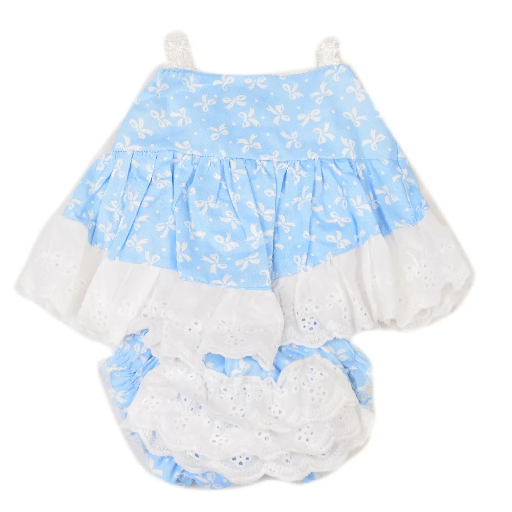 

KEIUMI Small Fresh Baby Doll Dress With Blue And White Suit For 22-23'' Reborn Doll Girls Clothes Sets Kids DIY Toy