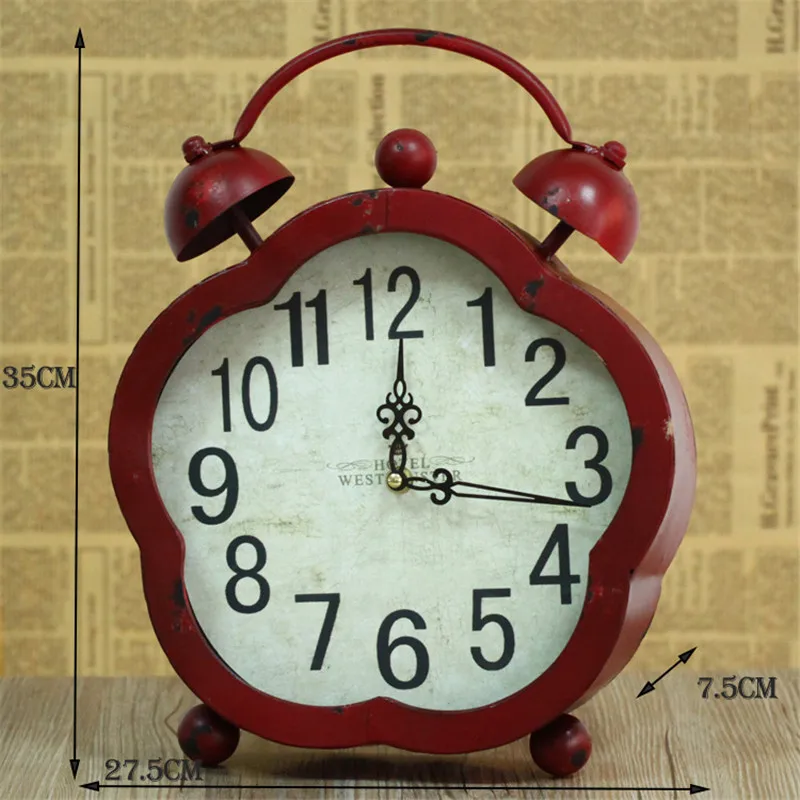Retro Vintage Alarm Clock Double Bell Backlight Silent Clock Quartz Movement Decorative Table Clocks Antique Classic Desk Clock Retro Vintage Alarm Clock Double Bell Backlight Silent Clock Quartz Movement Decorative Table Clocks Antique Classic Desk Clock