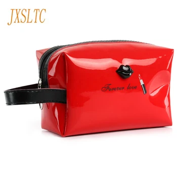 

JXSLTC Travel Cosmetic Bag Make Up Bags Women Waterproof Neceser Portable Lips Makeup Bag Pouch Toiletry Organizer Beautician