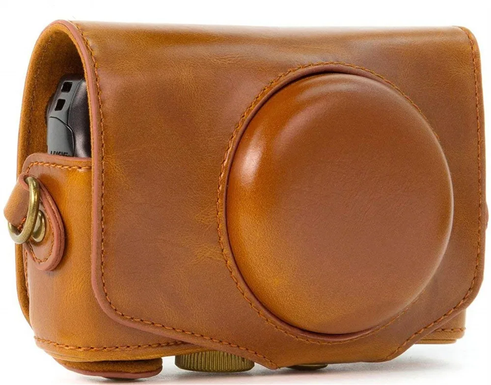 Ретро сумка для камеры из искусственной кожи, жесткий чехол с ремешком для Canon Powershot SX740 HS SX730 HS SX720 HS Цифровой Камеры