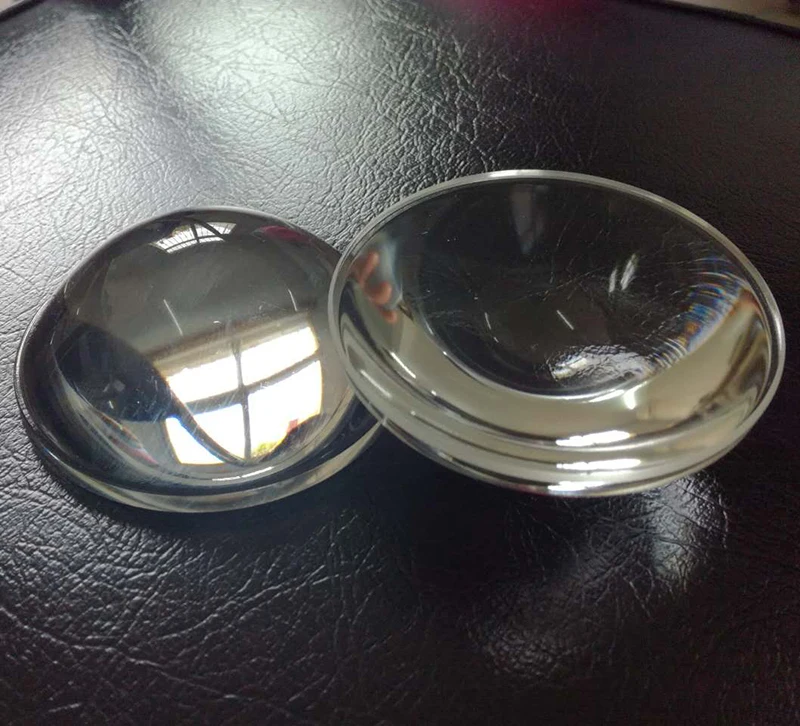 

2PCS 104mm Dia Magnifying Glass Optical high borosilicate Focal Length 110mm Plano Convex Glass LED Lens