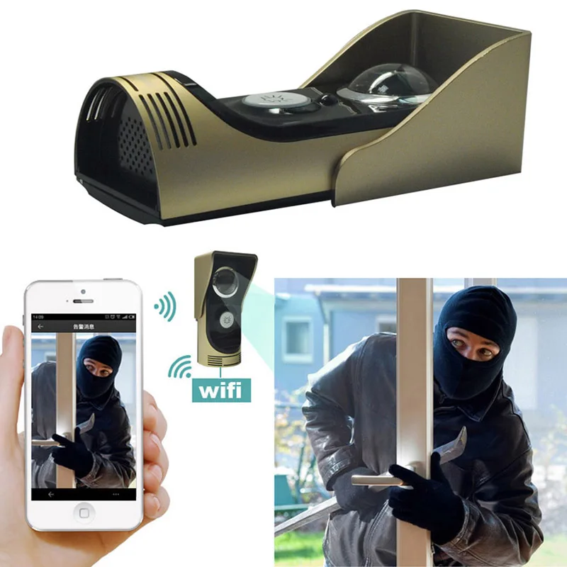 

Wireless WiFi Remote Video Camera Door Phone Doorbell Intercom  Doorbell Door For Smart Home Remote Control    E5M1