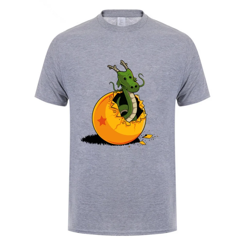 Смешные мужские футболки аниме Жемчуг дракона футболка с яйцами Camisetas мир среди