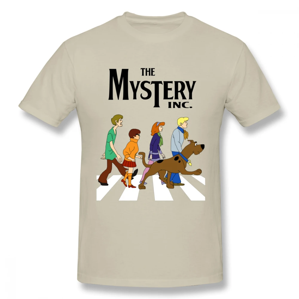 Мужские футболки Scooby Doo Abbey Road, футболка из чистого хлопка, плюс размер, горячая распродажа, Новое поступление, с коротким рукавом - Цвет: Хаки