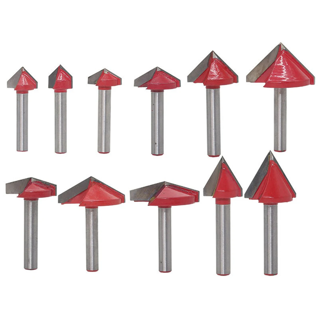  1pc 6mm V Bit CNC Solid Carbide End Mill Tungsten Steel Woodworking Milling Cutter 3D Wood MDF Rout