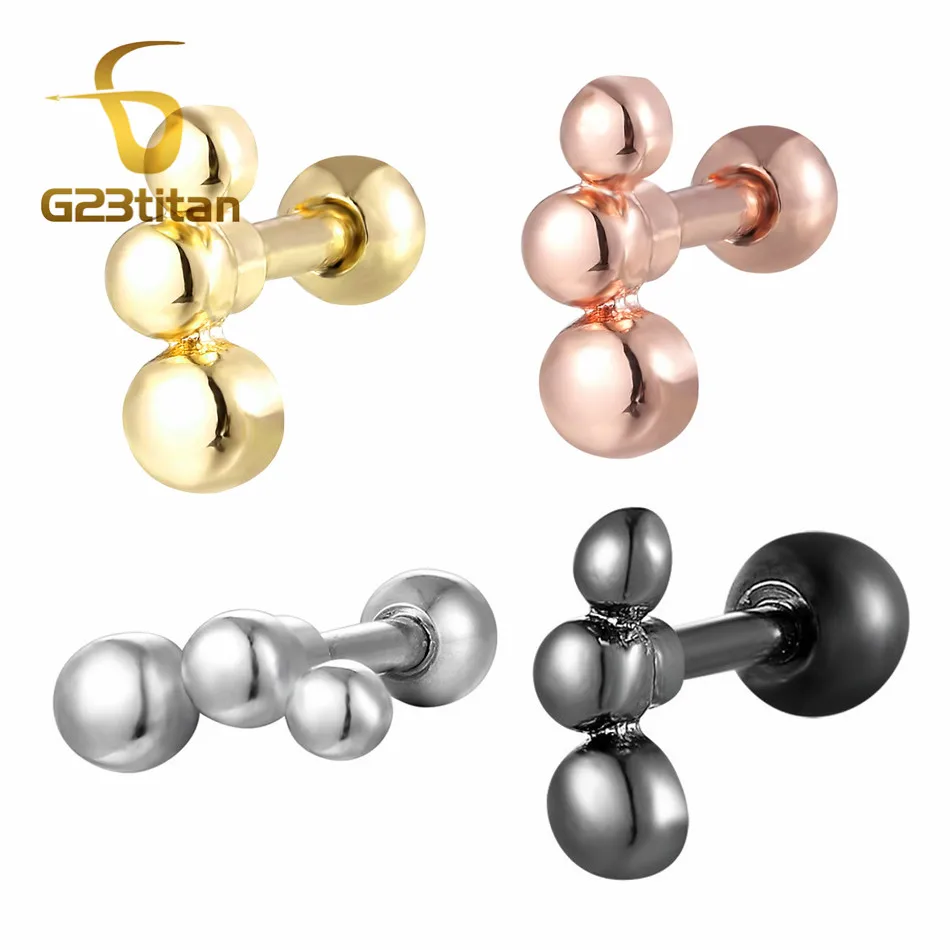 G23titan прокола ушей серьги для ушей для хрящевой пирсинг 16 г 6 мм хирургические стальные Ушные Шпильки Женские аксессуары Модная бижутерия для пирсинга