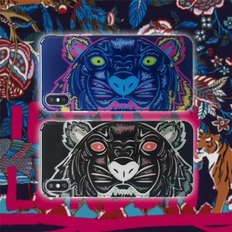 

France Luxury Brand tiger Case For iphone 7 7plus 8 6 6s plus X XR XS MAX girl fashion animal cover for iphone 7 coque