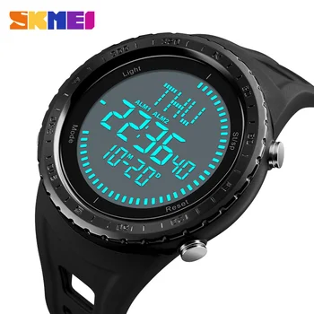 

2018 SKMEI Watch Men's Digital Clock Men Outdoor 50M Waterproof Countdown Compass Chronograph Sport Watch Man Relogio Masculino