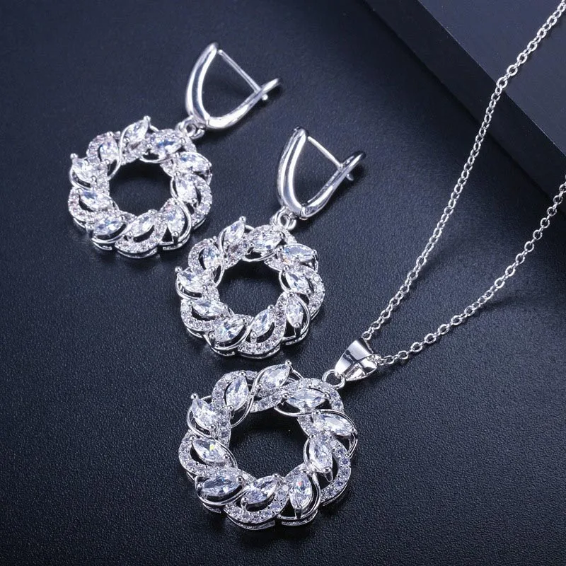 cubic zirconia jewelry set