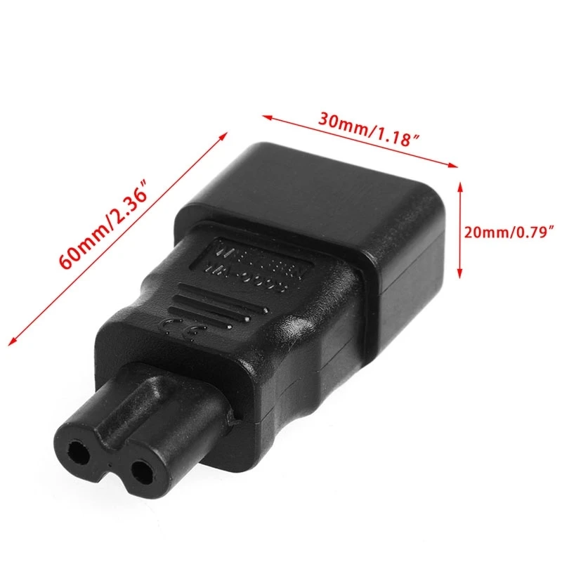 IEC 320 чайник 3-контактный C14 мужчина к C7 женский Мощность конвертер адаптер штекер-гнездо