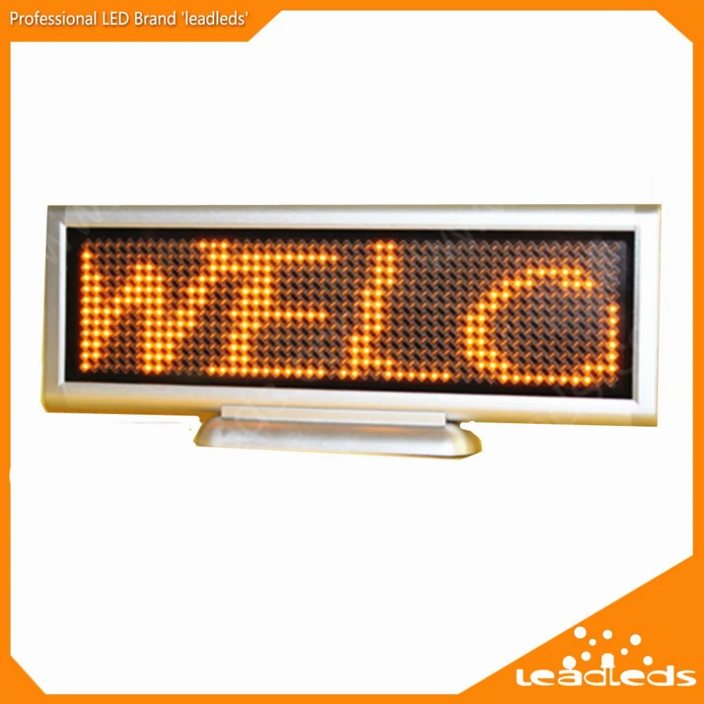 Yellow LED desk board mini led moving sign with USB Input rolling news