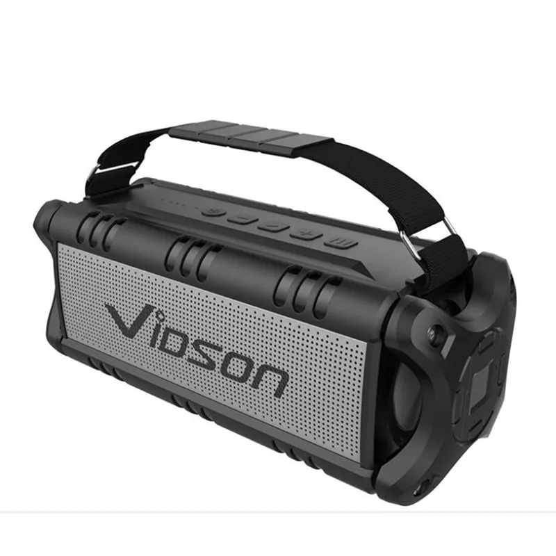 Vidson D8, уличные Bluetooth колонки, 40 Вт, высокая мощность, беспроводной сабвуфер, 360, объемный звук, 4000 мА/ч, для мобильного телефона, U disk Play - Цвет: Черный