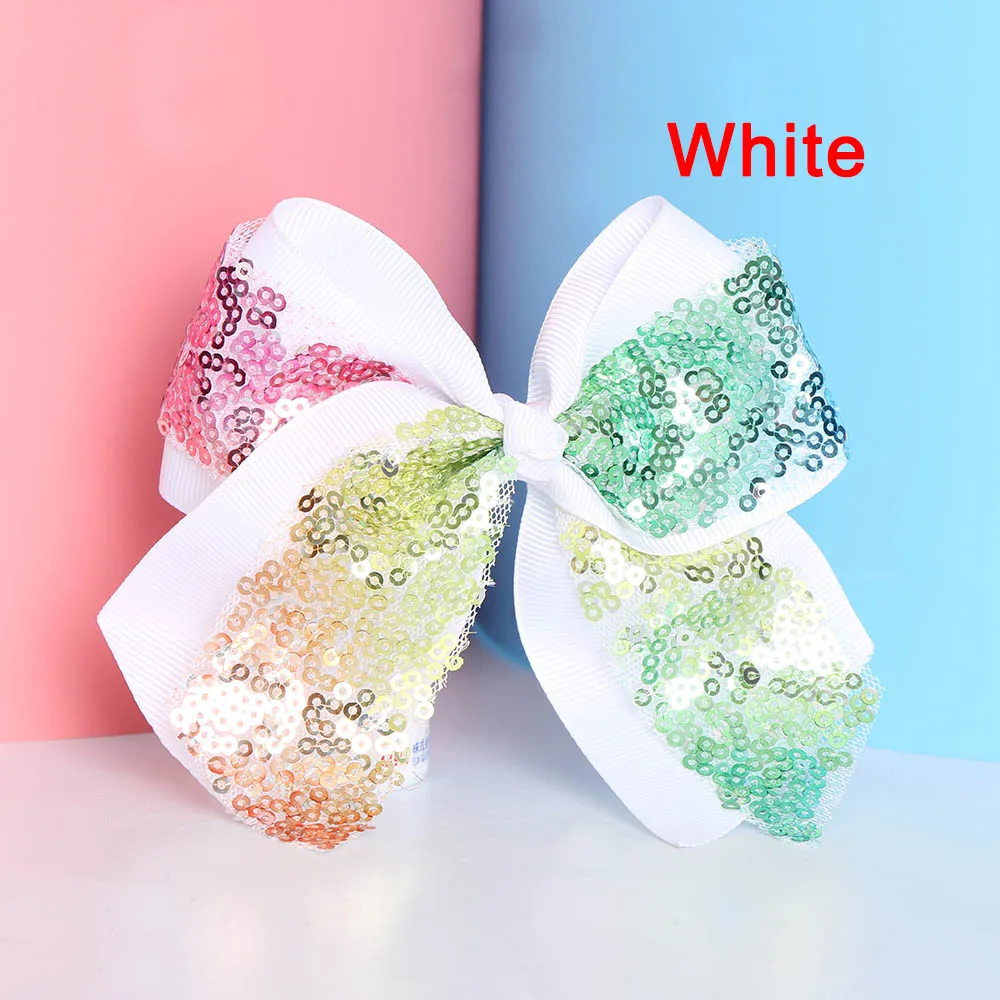 1 шт. большой бантом Девушки заколки атласной лентой hairbands девушка заколка