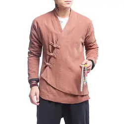Для мужчин Высокое качество китайский Стиль хлопок белье пальто мужской Повседневное kongfu костюмы Верхняя одежда Куртка