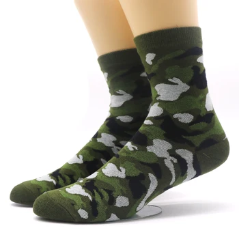 

1/2pair Autumn Winter Thermal Mens Socks Cotton Print Colorful Camouflage Long Tube Art Socks for Men Skateboard Casual Socks