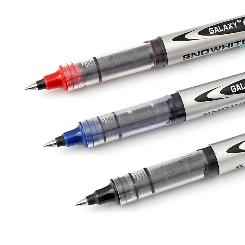 

1 Pcs Straight Liquid 0.5mm Gel Pen Student Red Blue Black Ink Writing Busines Wind Office High Quality Neutral Signing Pens