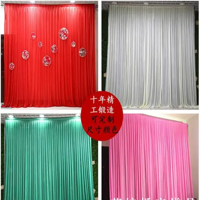 Simple Ice Silk Wedding Backdrop Event Party Drape Curtain For
