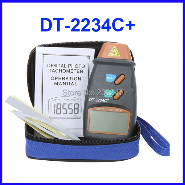 DT-2234C+ LCD Digital Laser Photo Tachometer Non-Contact Tach Meter with Pouch 5pcs/Lot | Инструменты