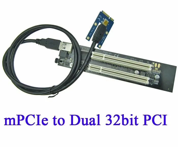 Мини PCIe к двойному разъему шины PCI с корпусом чехол