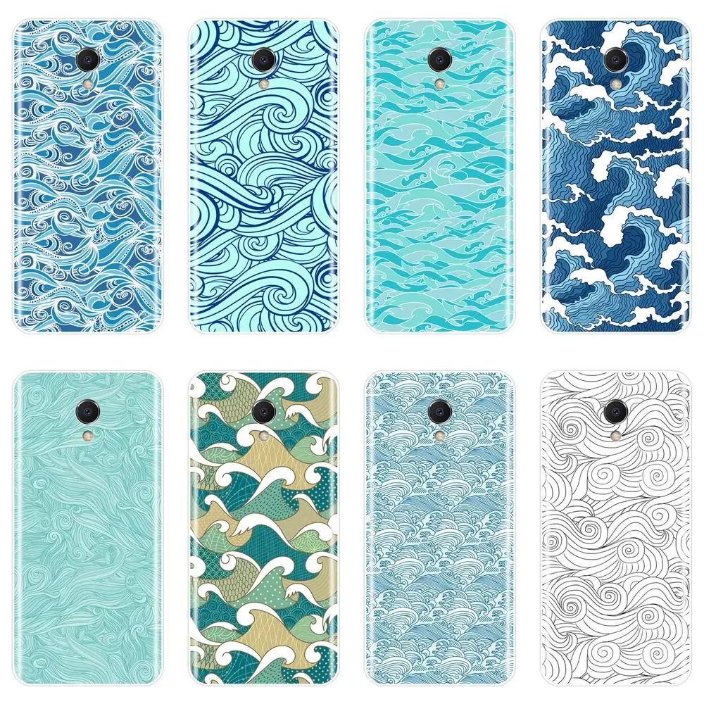 

Blue Wave Green Back Cover For Meizu M2 M3 M5 M6 Note Soft Silicone Case For Meizu M2 M3 M3S M5 M5C M5S M6 M6S M6T Phone Case