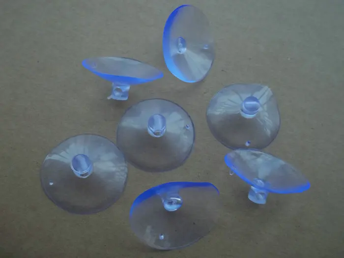 20pcs 2.5cm Suction Cups bottom Clear Plastic/Rubber suction cups with hook eye 