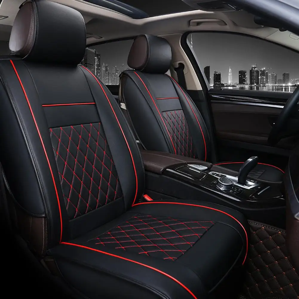 style 1 Автомобильные чехлы для сидений, аксессуары для подушек, автомобильные кожаные чехлы для сидений, защитные автомобильные аксессуары, универсальные чехлы - Color Name: style 1