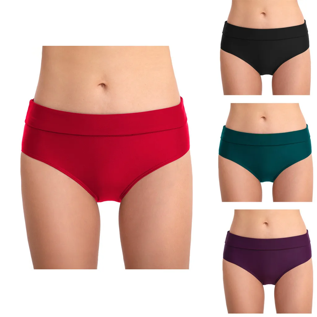 

swim briefs women Swimwear Women Briefs Bikini Bottom Side Ties Swimwear Bathing Suit Beach Briefs Women plus size Bikini#Y4