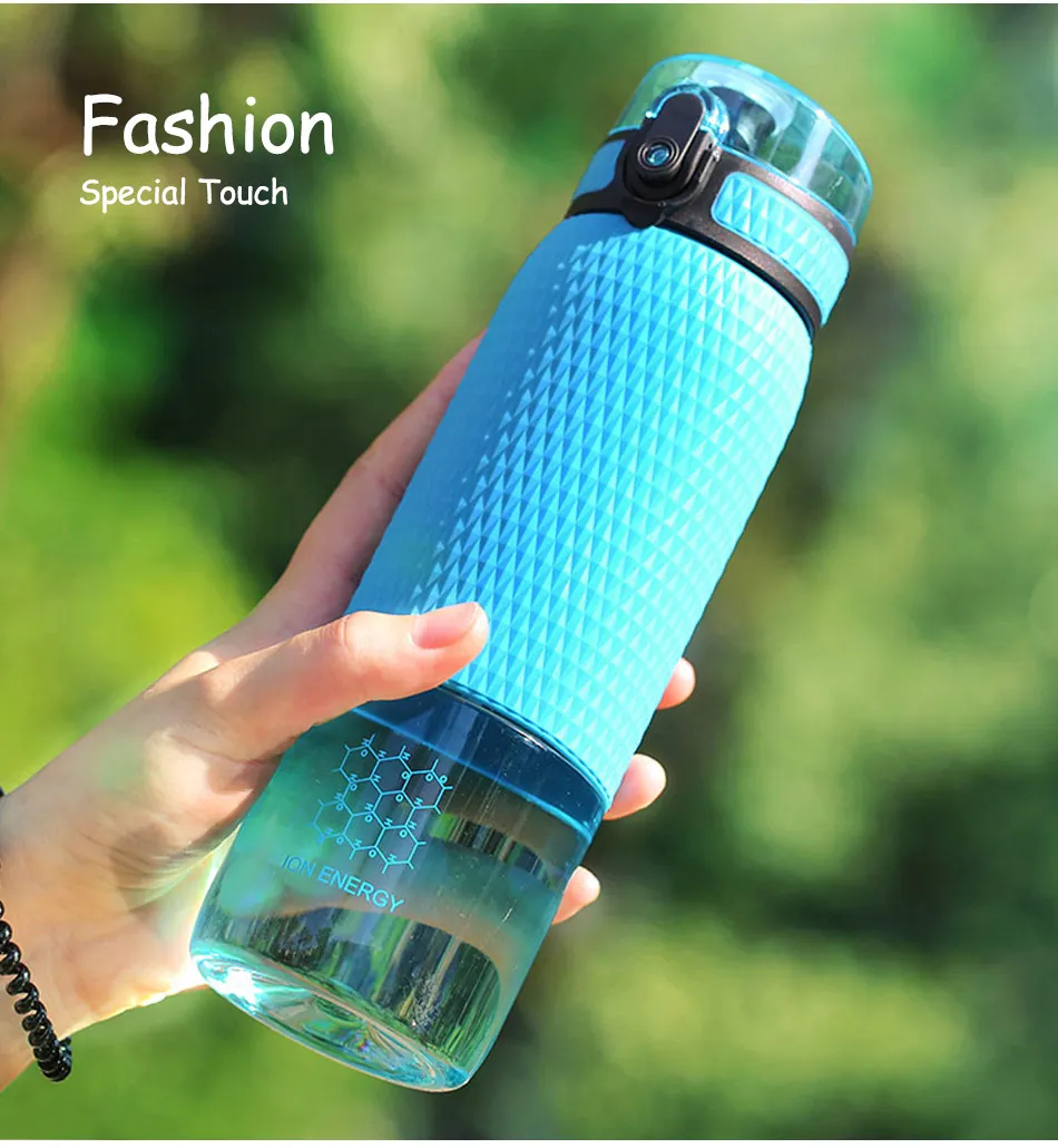 UZSPACE 500ml Tritan Sports Water Bottles Creative Portable buckle Lemon fruit tea Filter Shaker Drink Bottle For Water BPA Free5055-5056-5057_04