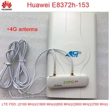 Разблокировка huawei E8372 E8372h-153 4G wifi ключ с LTE с высоким коэффициентом усиления антенны двойной разъем TS9