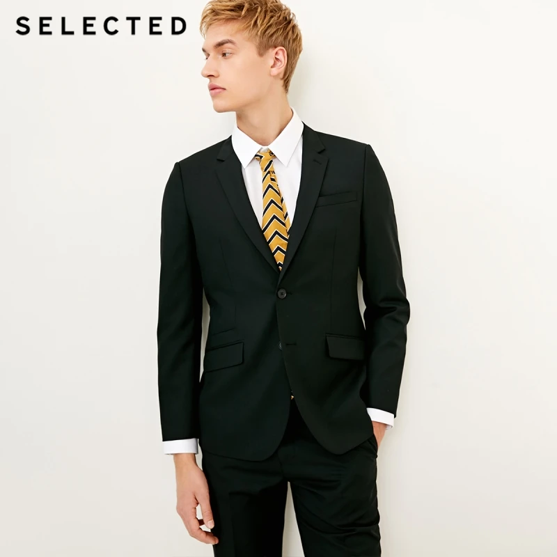 SELECTED Men's Wool-blend Slim Fit Business Blazer T|41815Y503