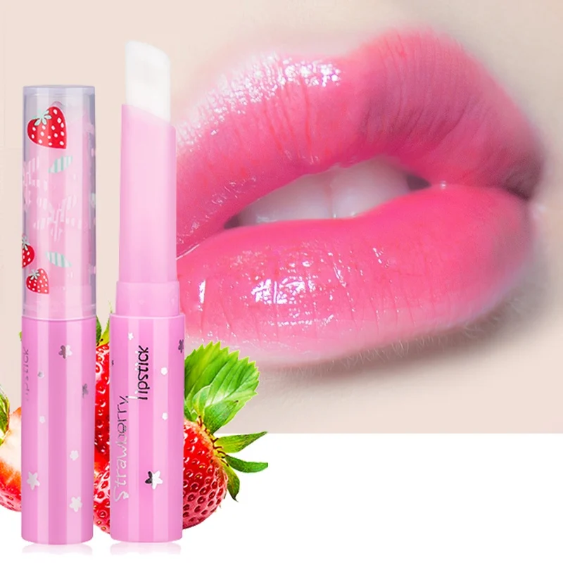 

10pcs/set Temperature Changed Color Lipbalm Pink Color Strawberry Moisturizing Lipsticks DropshipD1