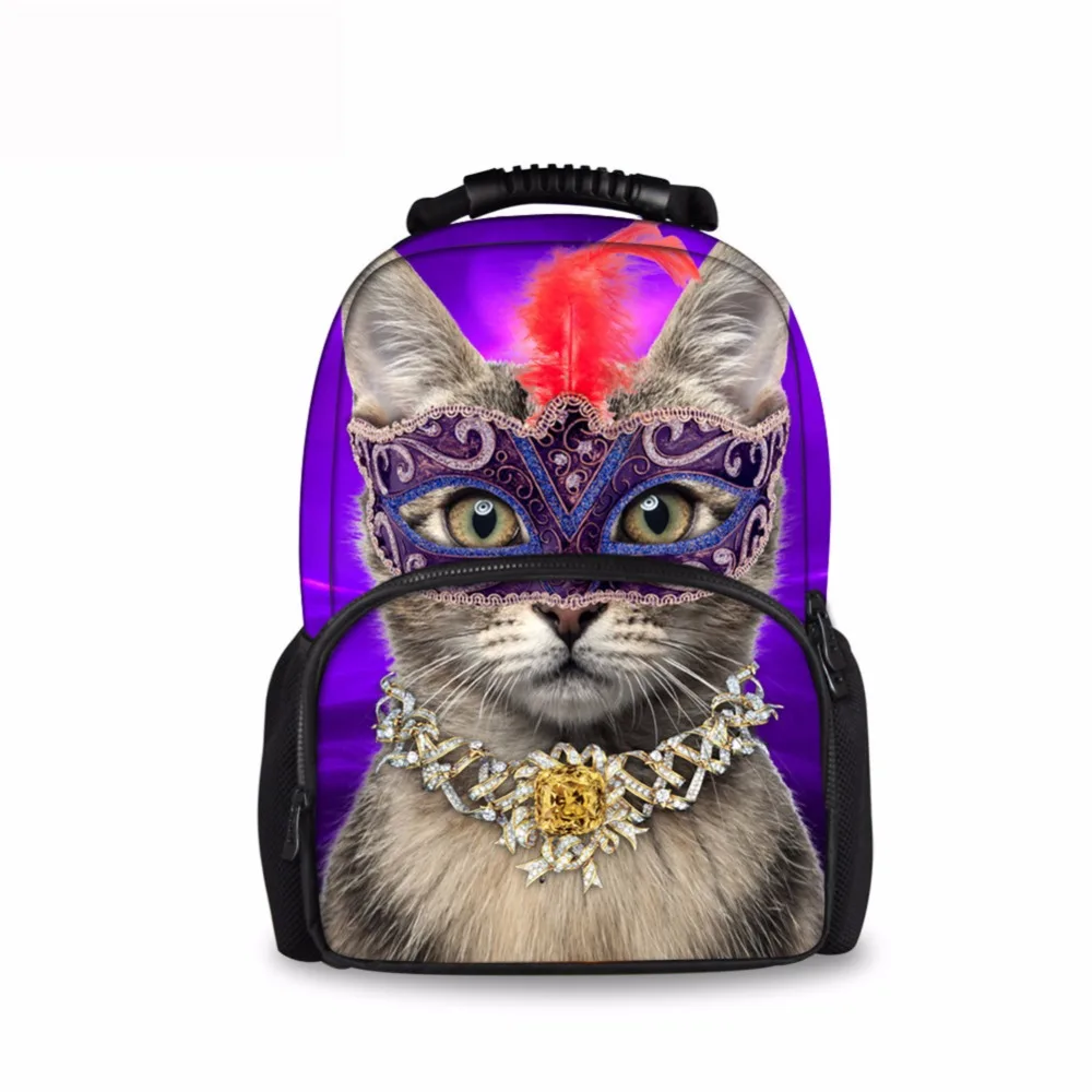 

Casual 3D Printing Children School Bags Masked Vivid Cat Schoolbag Boys Colur Student School Bags Kids Cartoon Bookbags